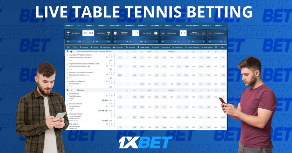 Pertaruhan tenis meja langsung 1xbet